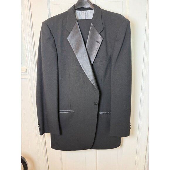 Christian Dior Monsieur Men's Black Tuxedo Jacket Size 46XL + Pants (not dior) - Picture 1 of 16